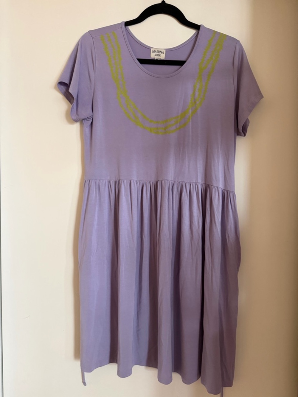 Mahina Made Lavender Short-Sleeve Pakalana Dress
